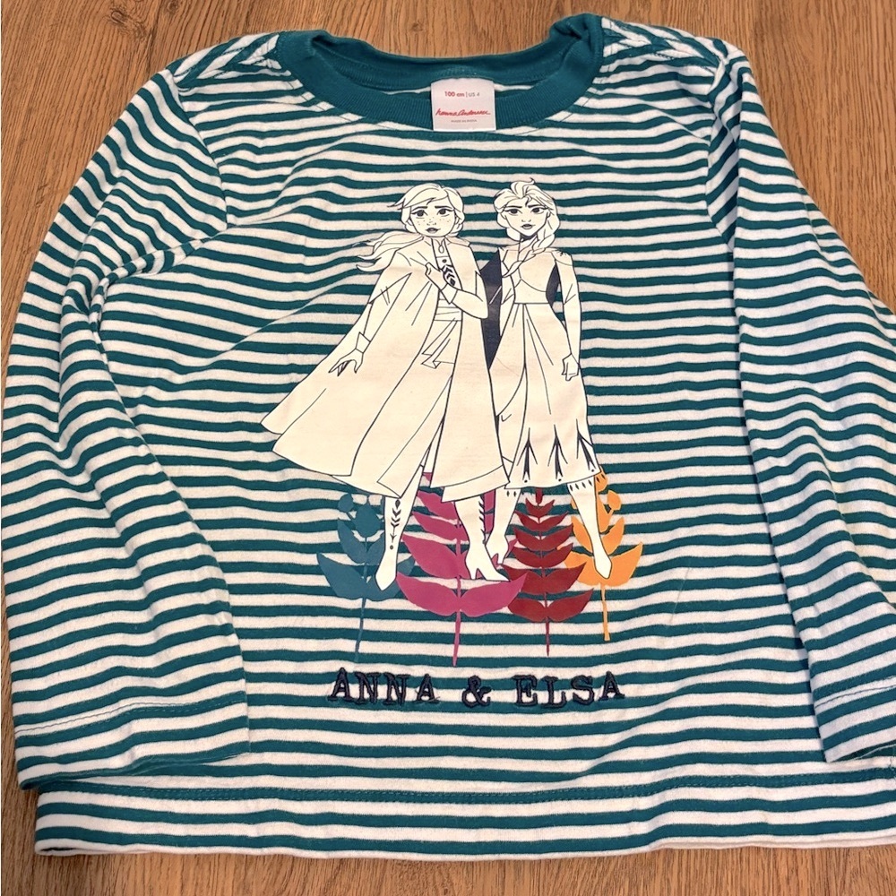 Hanna Andersson x Disney Frozen Anna & Elsa Long-Sleeve Striped Top